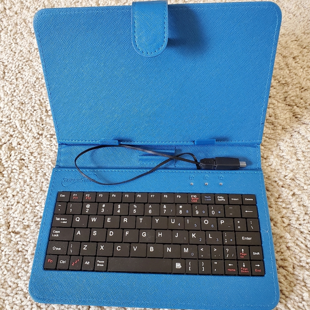 7" Tablet Keyboard Case with Micro to Mini Adapter
